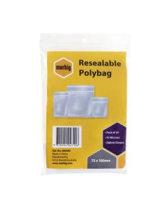 MARBIG  RESEALABLE POLYBAGS 75MMX100MM PK50