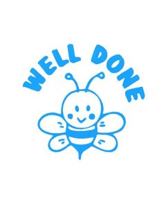 DESKMATE PRE-INKED MERIT STAMP WELL DONE BLUE