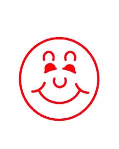 DESKMATE PRE-INKED MERIT STAMP SMILE FACE RED
