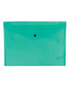 CUMBERLAND DOCUMENT WALLET A4 TRANSPARENT GREEN PACK12