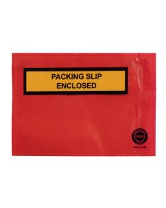 MARBIG PROFESSIONAL PACKAGING ENVELOPE PACK SLIP 165X115MM RED BX1000