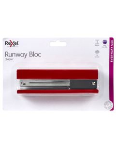 REXEL STAPLER F/STRIP RUNWAY RED