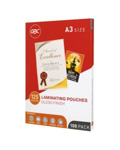 GBC LAMINATING POUCH A3 125 MICRON PACK 100