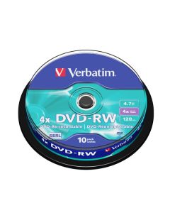 VERBATIM DVD-RW SPINDLE 4.7GB 10PK