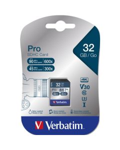 VERBATIM PRO 32GB SDHC CARD CLASS 10 (UHS-I)
