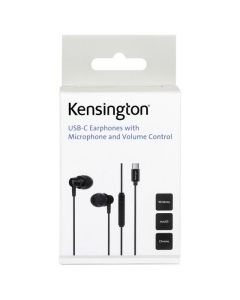 KENSINGTON USB-C EARPHONES WITH MIC AND VOLUME CONTROL