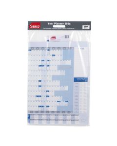 SASCO 2026 STANDARD YEAR PLANNER 610 X 870MM BLUE