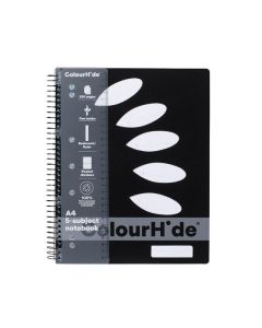COLOURHIDE SUBJECT BOOK A4 250PAGE BLACK