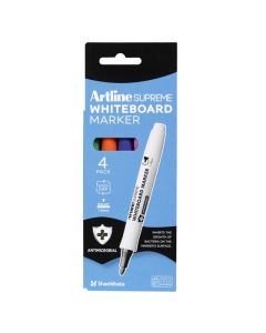 ARTLINE SUPREME WHITEBOARD MARKER BRIGHTS 4 PACK ANTIMICROBIAL