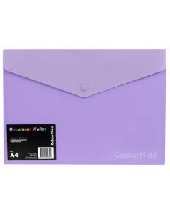 COLOURHIDE DOCUMENT WALLET A4 LAVENDER