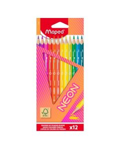 MAPED NEON COLOURING PENCILS FSC PACK 12