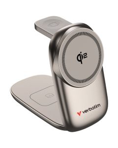 VERBATIM 3-IN-1 WIRELESS CHARGING DOCK DESERT
