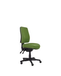 Buro Roma 3 Lever High Back Chair, Green fabric