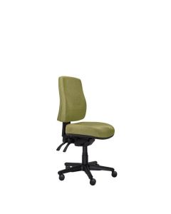 Buro Roma 3 Lever High Back Chair, SafeTex Olive fabric