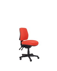 Buro Roma 3 Lever Mid Back Chair, Red fabric