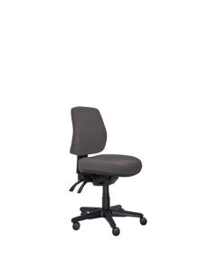 Buro Roma 3 Lever Mid Back Chair, SafeTex Charcoal fabric