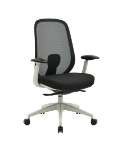 Buro Force, Light Grey Frame & Black Seat, with arms
