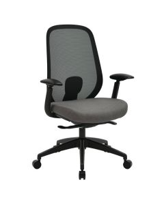 Buro Force, Black Frame & Grey Seat, with arms
