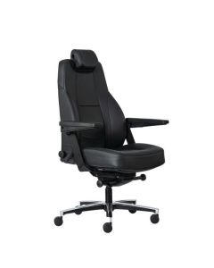 Buro Maverick 24/7 Controller Chair, Black Leather
