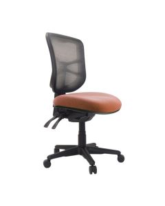 Buro Metro Chair with Seat Slide, Nylon Base, SafeTex Rust fabric