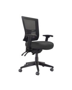 Buro Metro II 24/7 Chair with Arms, Nylon Base, SafeTex Charcoal fabric