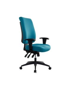 Buro Tidal High Back Chair with Arms, Teal