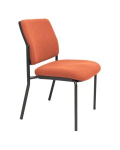 Buro Lindis 4 Leg Black Frame, SafeTex Rust fabric