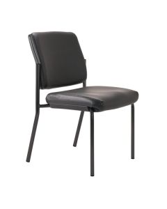 Buro Lindis 4 Leg Black Frame, Dillon PU Black fabric
