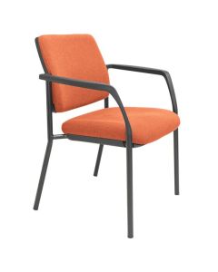 Buro Lindis 4 Leg Black Frame, with Arms, SafeTex Rust fabric