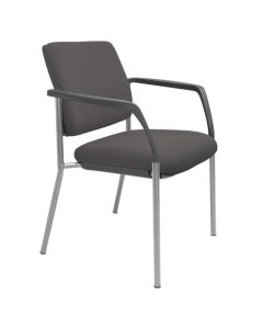 Buro Lindis 4 Leg Reflective Silver Frame, with Arms, SafeTex Charcoal fabric