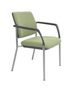 Buro Lindis 4 Leg Reflective Silver Frame, with Arms, SafeTex Olive fabric