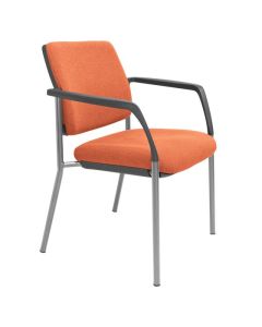 Buro Lindis 4 Leg Reflective Silver Frame, with Arms, SafeTex Rust fabric