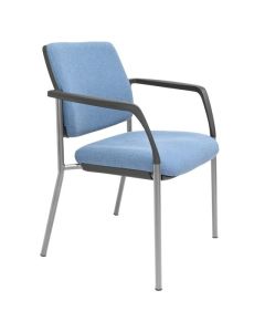 Buro Lindis 4 Leg Reflective Silver Frame, with Arms, SafeTex Cobalt fabric
