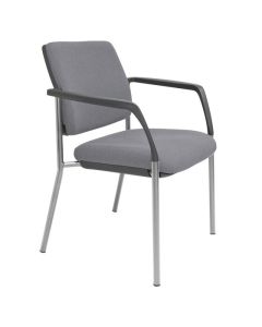 Buro Lindis 4 Leg Reflective Silver Frame, with Arms, SafeTex Smoke fabric