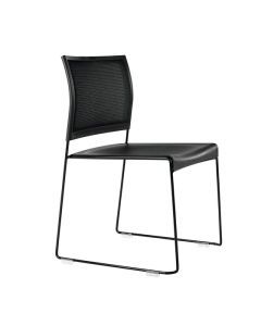 Buro Maxim Sled Chair, Mesh Back, Black Frame
