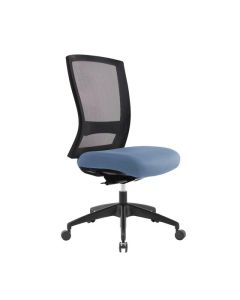 Buro Mentor Mesh Chair, Nylon Base - SafeTex Rust Cobalt fabric