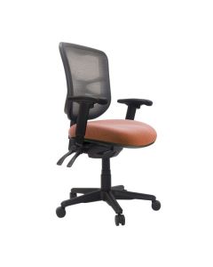Buro Metro with Seat Slide and Arms, Nylon Base, SafeTex Rust fabric