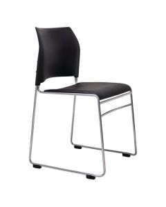 Buro Maxim Sled Chair, Reflective Silver Frame