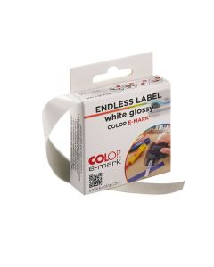 COLOP E-MARK ENDLESS LABEL 14MMX8M GLOSS WHITE
