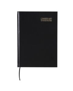 CUMBERLAND FY25/26 CASEBOUND DIARY A4 WTV BLACK