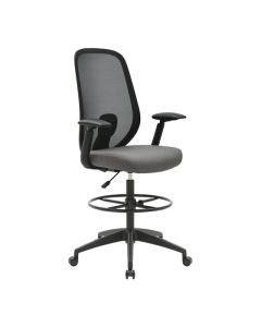 Buro Force Drafting, Black Frame & Grey Seat