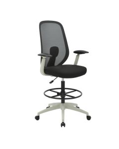 Buro Force Drafting, Light Grey Frame & Black Seat