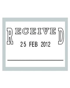 Deskmate Rubber Stamp RECEIVED/DATE (Min Order Qty 2)
