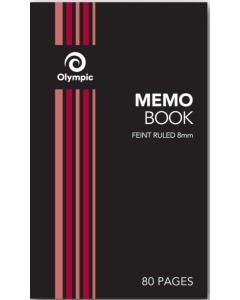 Olympic Memo Book 8mm Ruled 165x100mm 80 pages