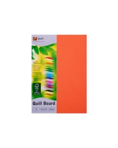 Quill Coloured Board 210gsm A4 Pack of 50 : Orange
