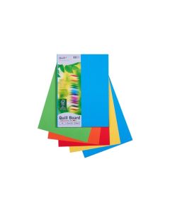 Quill Coloured Board 210gsm A4 Pack of 50 : Assorted