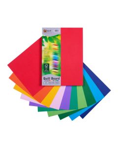 Quill Coloured Board 210gsm A4 Pack of 100 : Assorted