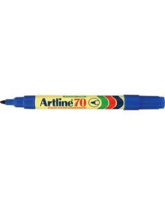 Artline 70 Permanent Marker 1.5mm Bullet Nib Blue box of 12
