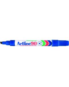 Artline 90 Permanent Marker 5mm Chisel Nib Blue Box 12 