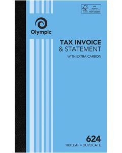 Olympic Carbon Duplicate Invoice/Statement Book No. 624 200x125 100 Leaf (Min Order Qty 2)
